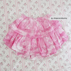 loveshackfancy ruffle heritage mini skirt